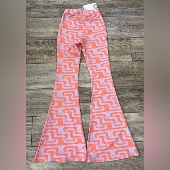 NWT Retro Bell Bottom Stretchy Flare Pants 70s 80s Hippie Rave Festival Disco 2 - Picture 8 of 10